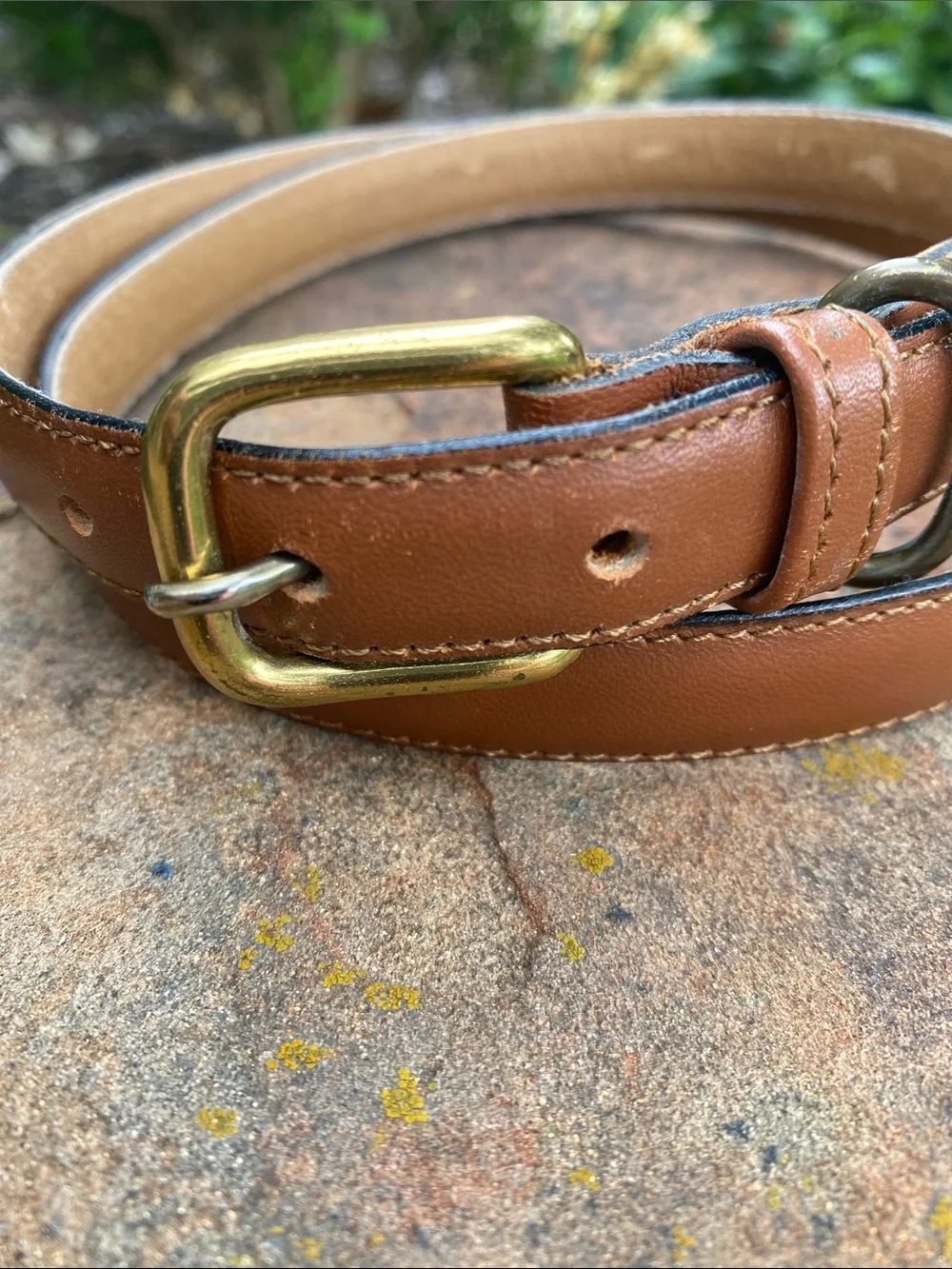 Vintage Heritage Dockers Handcrafted Top Grain Leather Belt w/Solid Brass Buckle